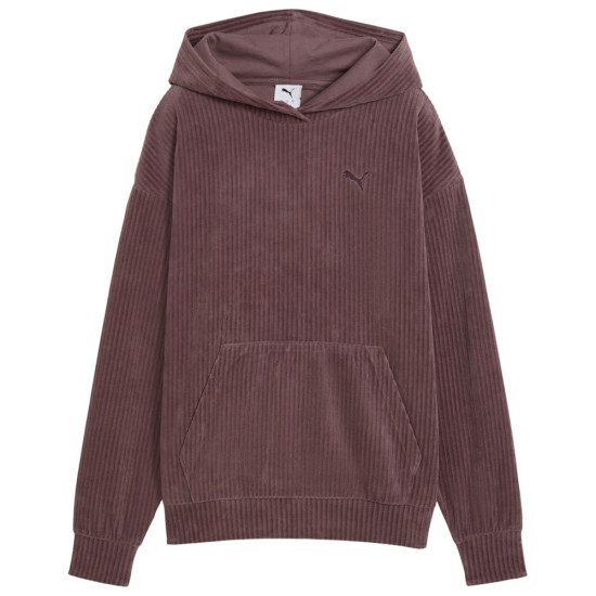 Puma Γυναικείο φούτερ Essentials Elevated Comfort Velour Rib Hoodie